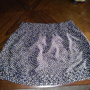 Black multicolored polka dot skirt with detail